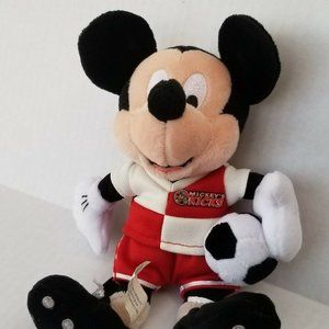 Disney Mickey plush toy with soccer ball